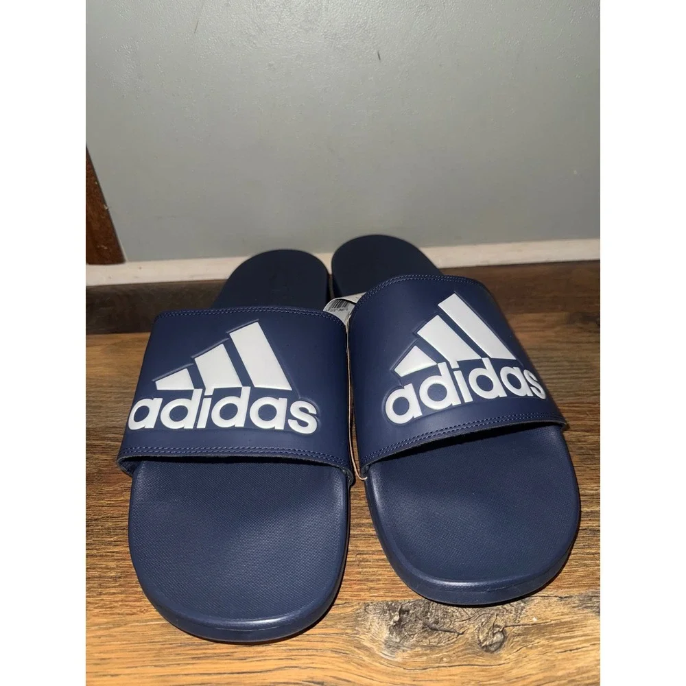 NWT Adidas Adilette Comfort Slides-Navy Size 17